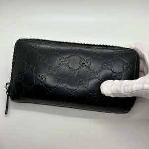 Gucci Guccissima Large Zip around Wallet